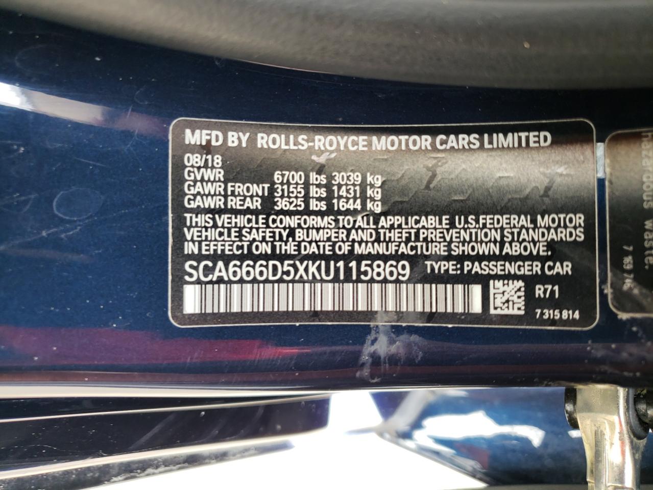 2019 ROLLS-ROYCE DAWN